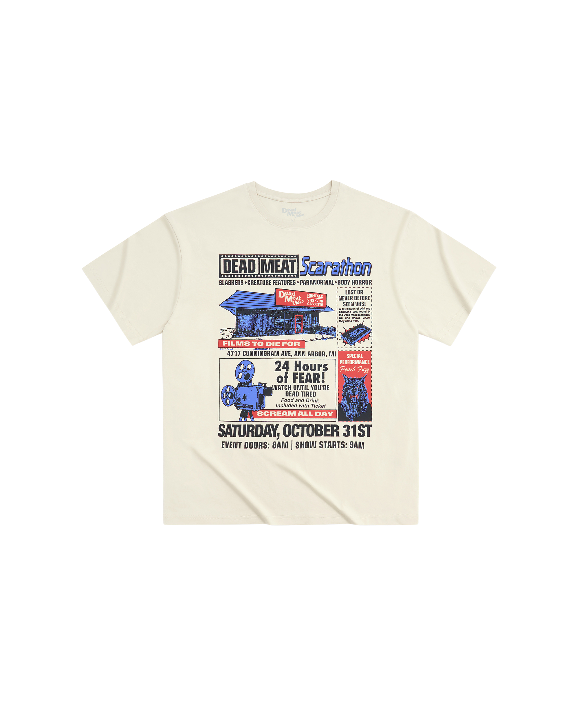 トップス PPFM PUNKUMA HORROR SHOW damage tee DM x Creep Scarathon Tee – Dead Meat