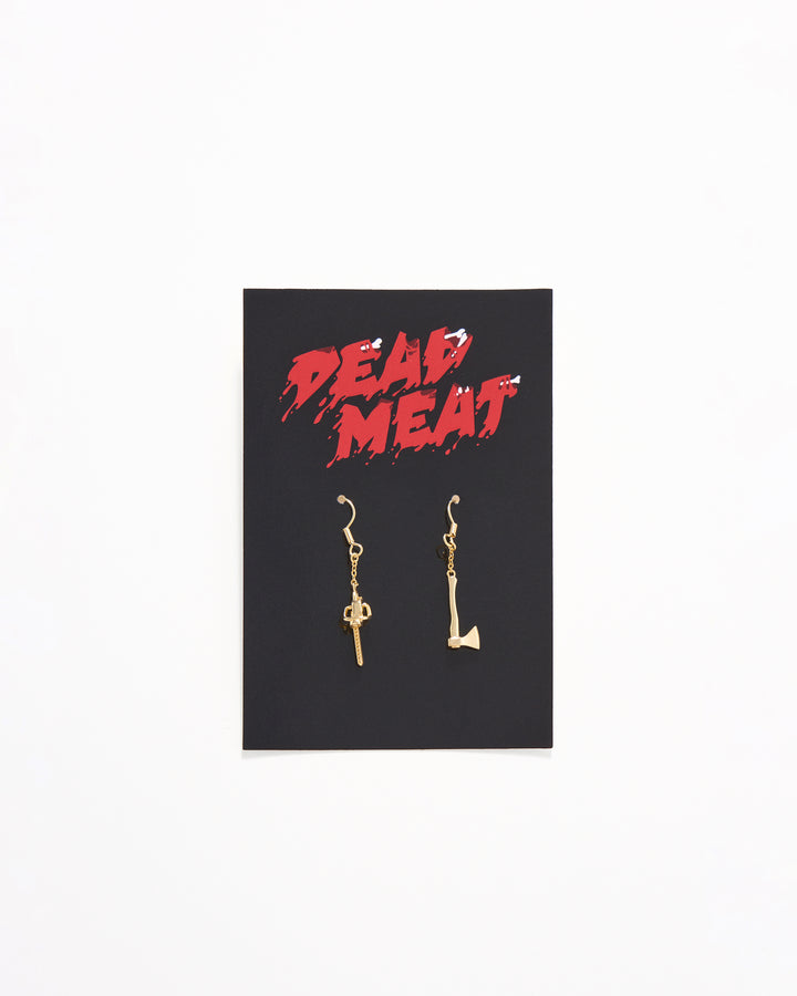 DM x Creep Josef's Golden Chainsaw Earrings